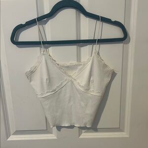 Chic White Lace Cami Top